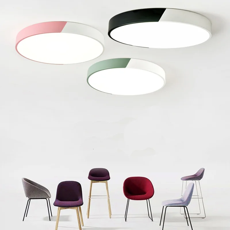 

Creative color LED ceiling light living room lighting fixture bedroom kitchen surface installation