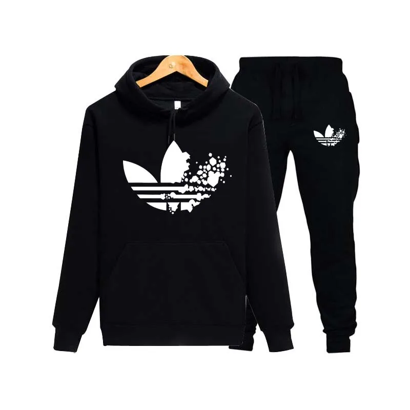A DI Hoodie Sweatshirt Men's / Women's Fashion Brand Hoodie Sweatshirt + Sports Pants Set 2019 Winter Warm Fleece Hooded Pullove