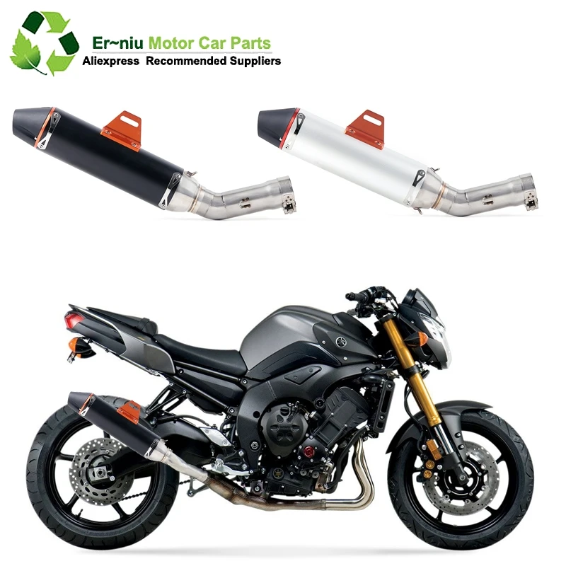 

Motorcycle Full Exhaust Muffler System Link Contact Middle Pipe Link Pipe with DB KILLER Slip-On for Yamaha FZ800 FZ8 2011-2013
