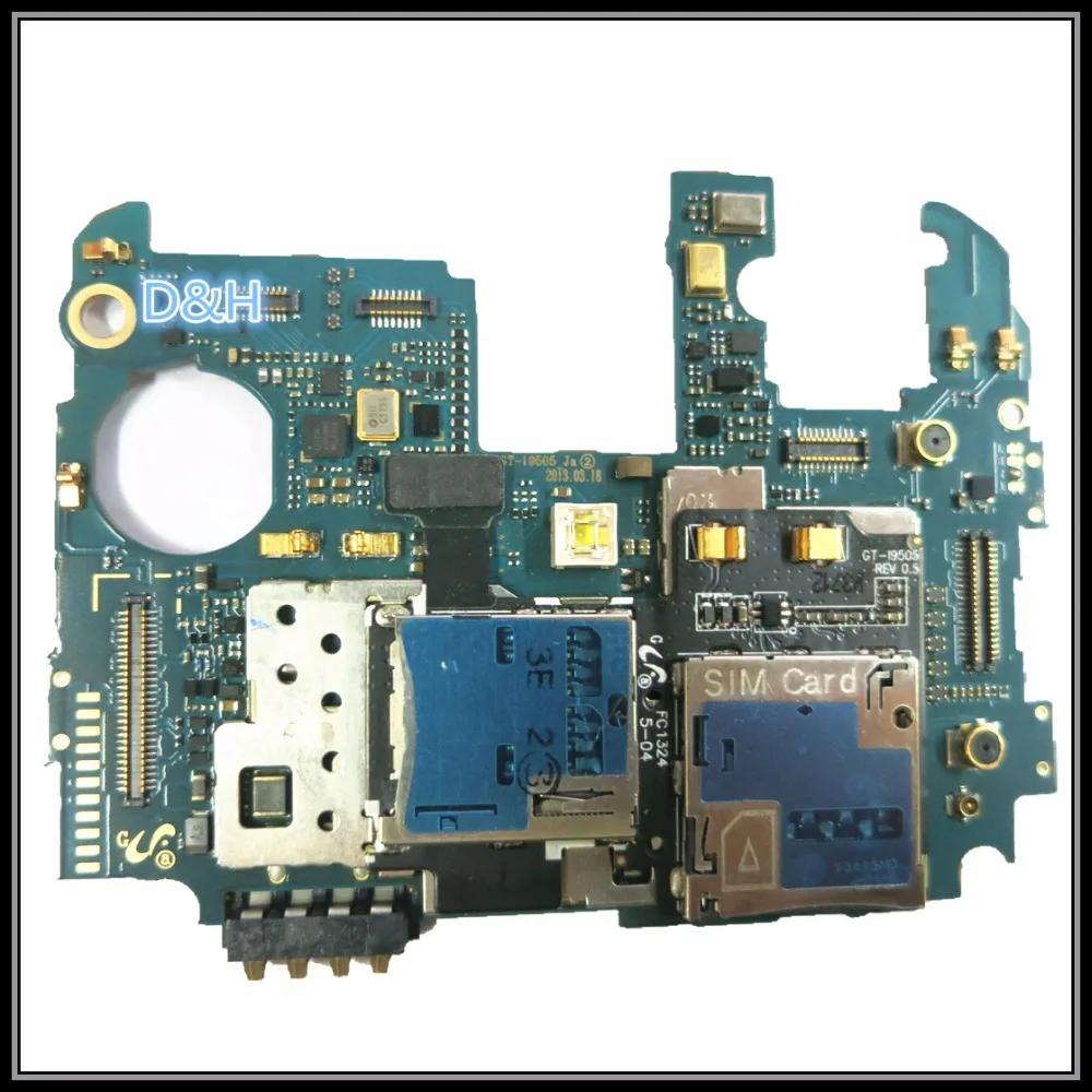 Full Working Original Unlocked For Samsung Galaxy S4 i9505 Main Board MCU Motherboard Logic Mother Board Lovain MB Plate working mother