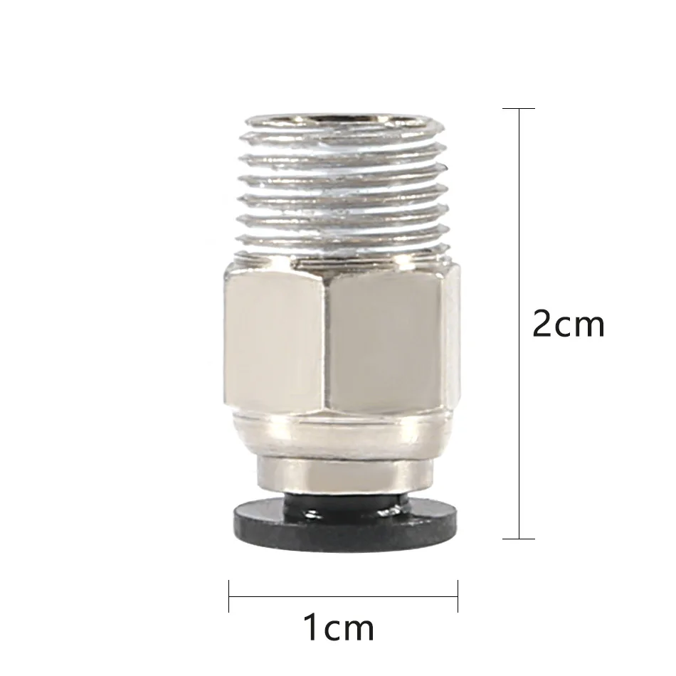 Aokin PC4-01 Pneumatic Connector 3D Printer For E3D V6 J-head Bowden 1.75mm PTFE Tube Connector Quick Coupler Fittings Hotend
