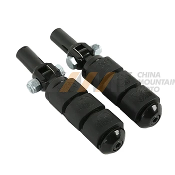 

Anti Vibration Rubber Skull Footpegs & Supports Mounts case for Harley Softail 00-06