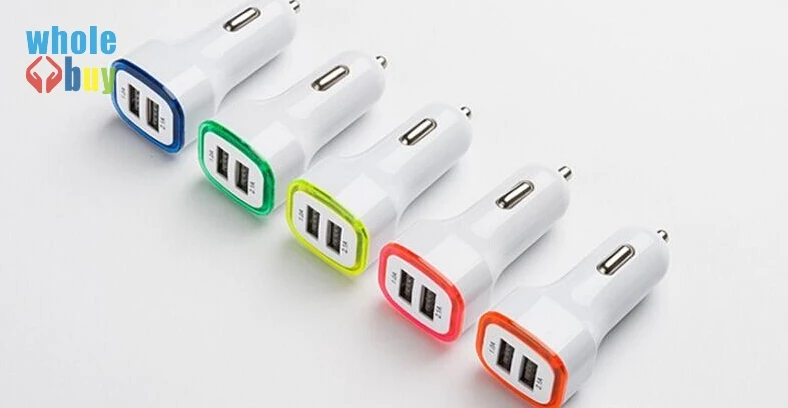 Двойное автомобильное зарядное устройство Usb 2 1 а с квадратными ракетами