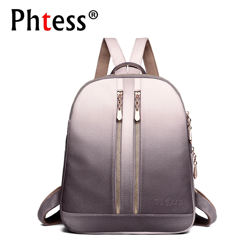 Goedkoop 2019 Vrouwen Lederen Rugzakken Voor Meisjes Sac a Dos School Rugzak Vrouwelijke Reizen Schouder Bagpack Dames Casual Daypacks Mochilas