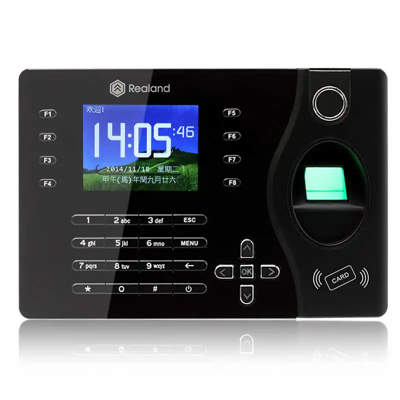 Realand TCP/IP 125Khz RFID Card & Fingerprint Time Attendance Realand Attendance Terminal A-C081 Realand TCP/IP 125Khz RFID Card & Fingerprint Time Attendance Realand Attendance Terminal A-C081