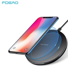FDGAO 10 Вт Быстрое Qi Беспроводное зарядное устройство для samsung S9 S10 Note 9 Быстрая Беспроводная зарядка для iPhone XR XS Max X 8 Xiaomi huawei