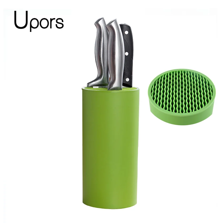 

Upors Creative Kitchen Knife Holder Storage Ceramic Knife Block Stand for Knives Plastic PP Rack Multifunctional Tool Holder