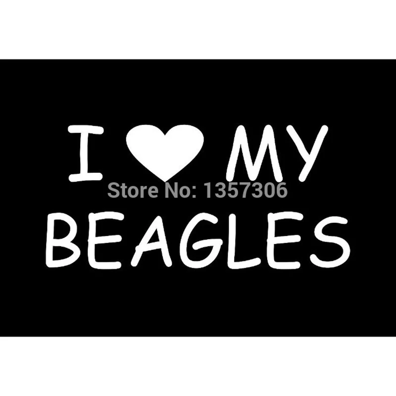 HotMeiNi горячая Распродажа наклейка с надписью I Love My Beagles для автомобиля окна