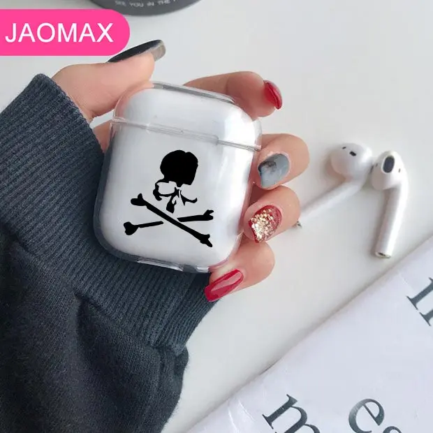 Жесткий прозрачный чехол Jaomax для наушников из поликарбоната с рисунком кошачьей