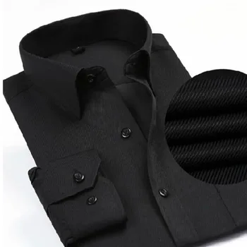 

Men Long Sleeve Business Work Twill Shirts Camisa,Solid Color Slim Fit Pure Cotton High Quality Plus Size S-3XL Shirts Chemise