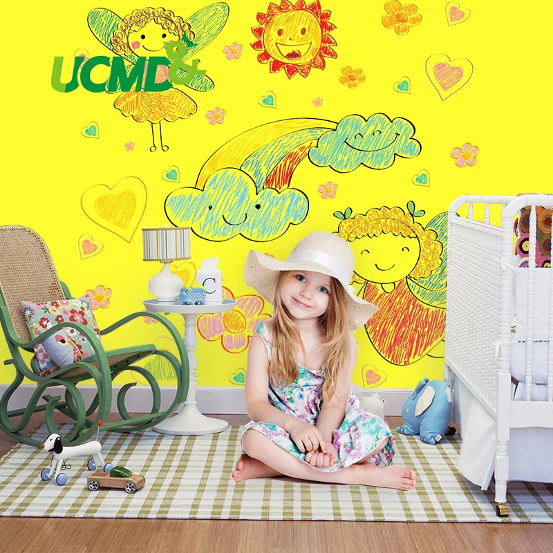 

Colorful Yellow Drawing Toy Dry Erase Ferrous Writing Drawing Doodle Flexible Sticker Creative Toy Kids Educational Gift Toy