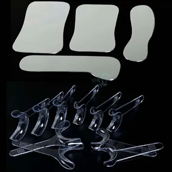 

1set/4pcs Intraoral Dental Clinic photography Mirror+ 10pcs Retractor Cheek Lip Mouth Opener