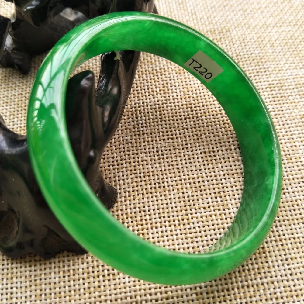 58-60 мм Сертифицированный натуральный Лавандовый Зеленый жадеит нефритовый браслет ручной работы