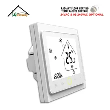 HESSWAY 24V 95-240VAC 3A 6 period ежедневный программируемый водонагреватель радиатор термостат для теплого пола