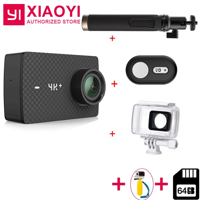 

Add Free 64 GB SD Card For Xiaomi YI 4K Plus Action Camera Ambarella H2 4K/60fps 12MP 155 Degree 2.19" RAW YI 4K+Sports Camera