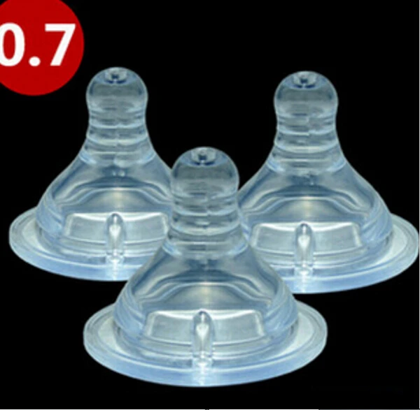Wide Mouth Baby Nipple Round Hole Silicone Infant Pacifier Milk Bottle