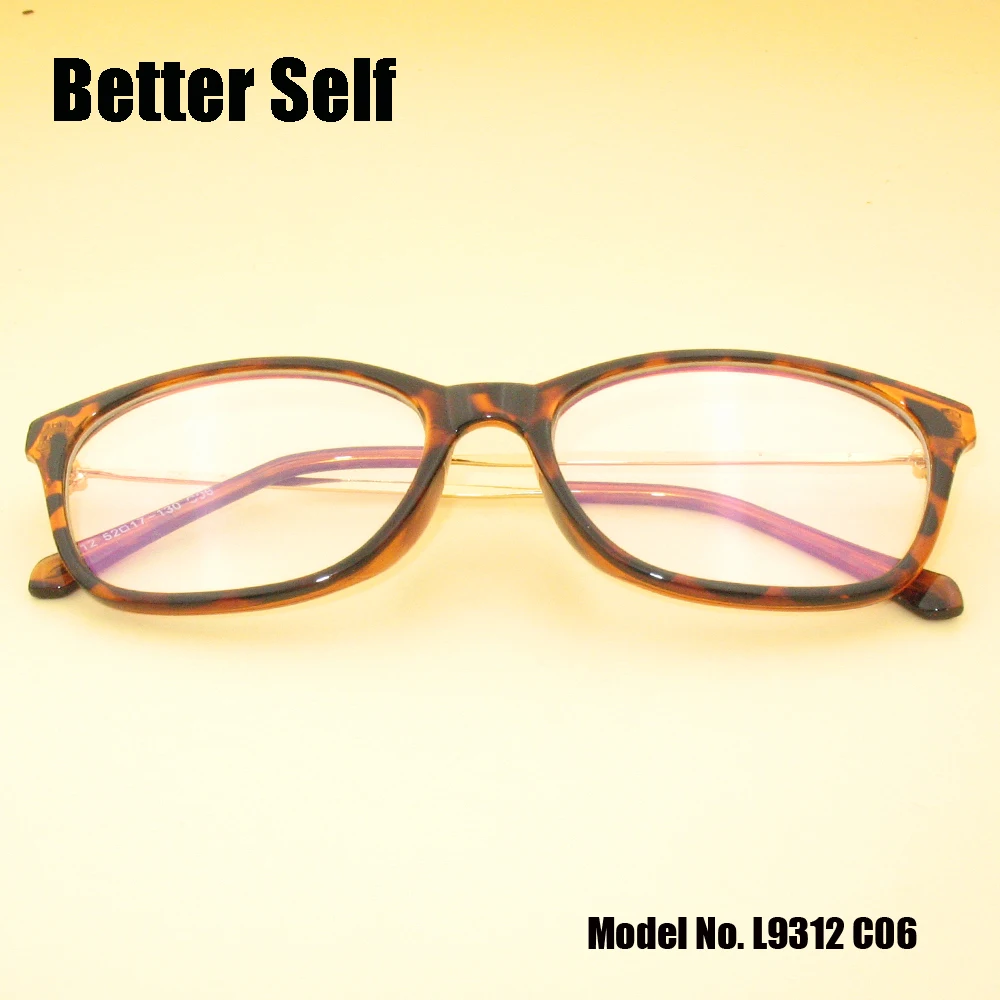 Беттер Селф L9312 полный обод очки PC очки цветок украшения тонкий темп прямоугольные солнцезащитные очки