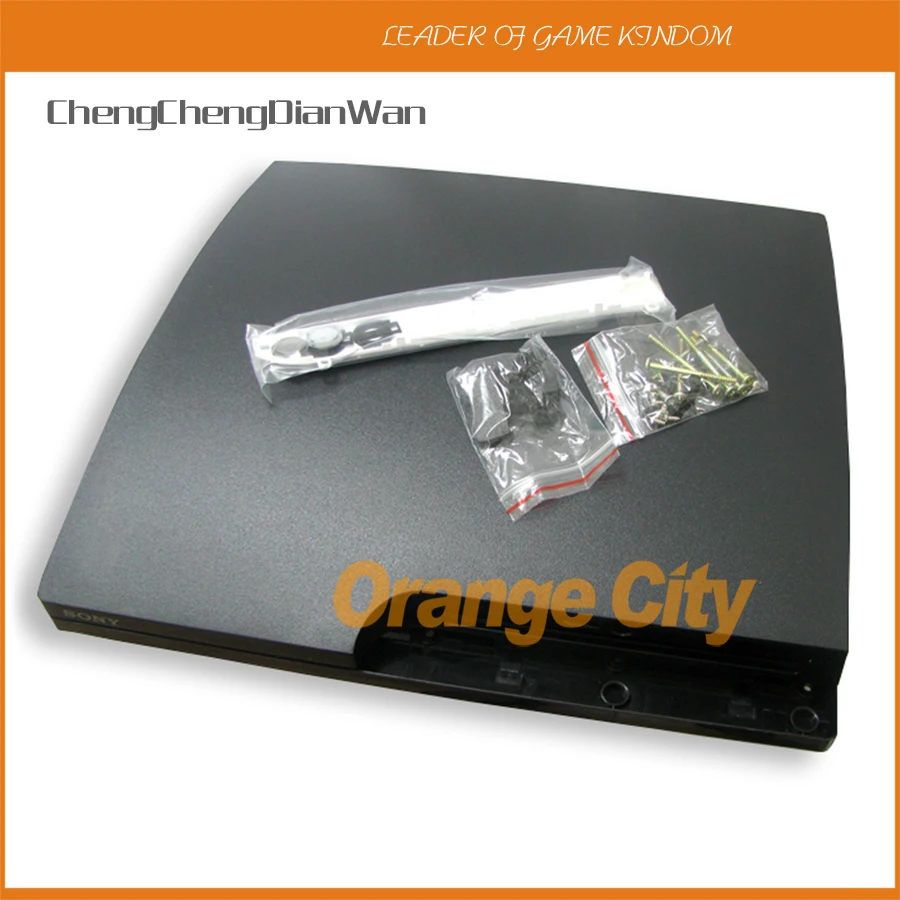 

ChengChengDianWan black&white full housing shell case console case for ps3 slim with logo-made in China