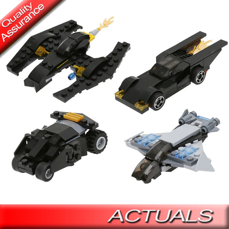 

4Lot/Set Decool 7004 7007 Superhero Batman Mount Assembled Batmobile Building Blocks Bricks Toys 1 Car 30161