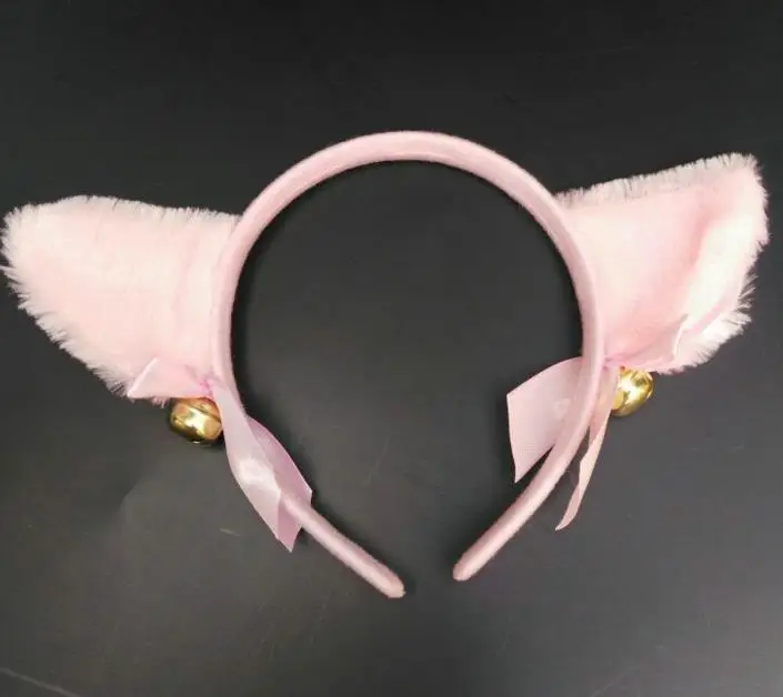 Halloween Cat Fox Fluffy Devil Ears Bells Headband Costume Fancy Dress Anime Neko Cosplay Hair Band Party Christmas pferformance