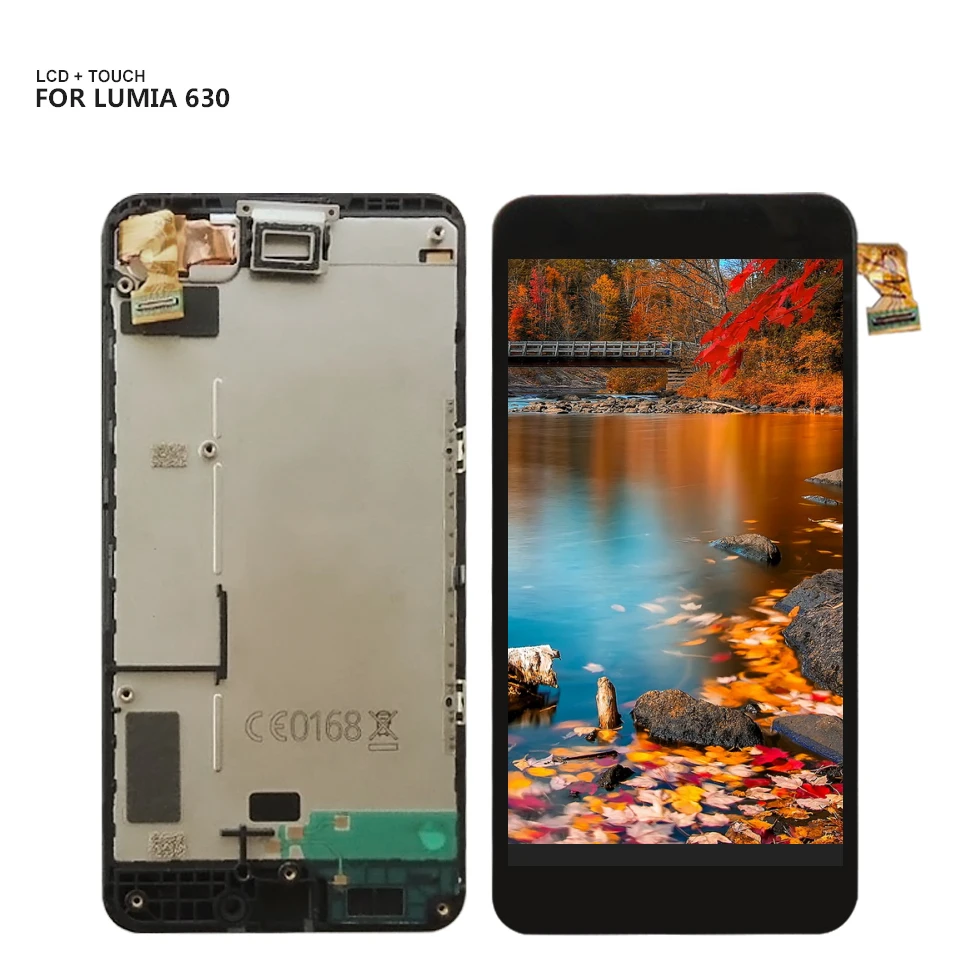 

For Nokia Lumia 630 RM-977 RM-978 LCD Display Touch Screen Digitizer Assembly Frame Replacement Parts