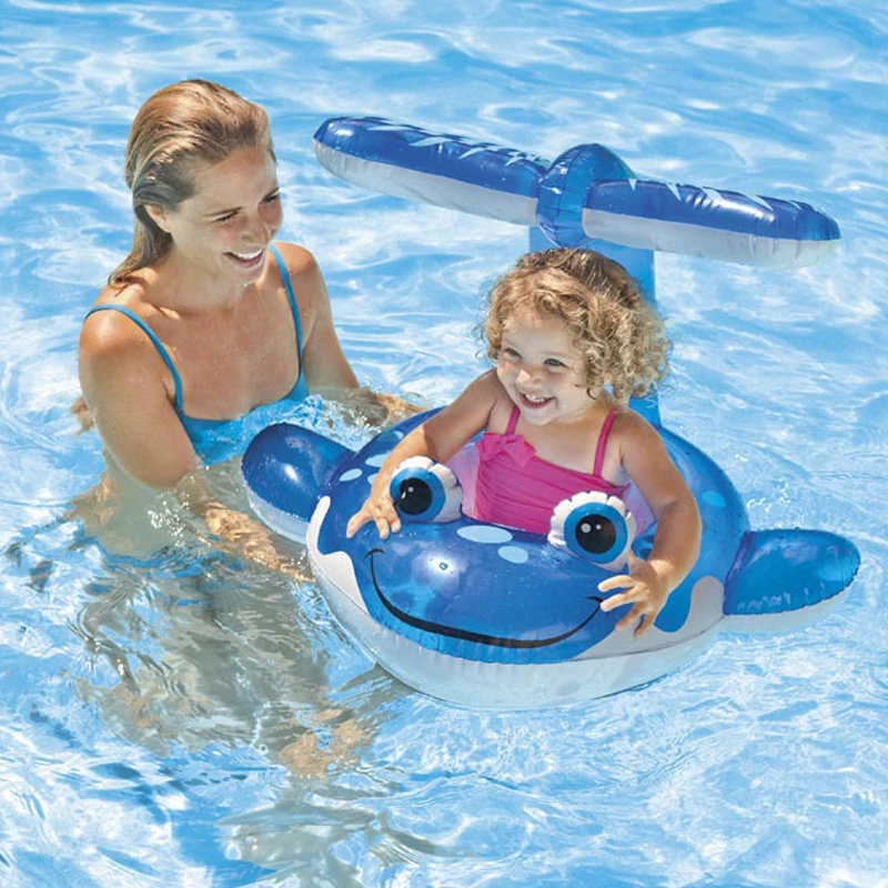 2018 Whale Shape Floating Ring Infant Inflatable Swimming ring Training Accessories Baby Float For Over 1 Year Old Baby Swimming