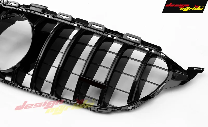 W205 GT R решетка ABS Глянец черная сетка без камеры c-класс Спорт C180 C200 C250 C300 передний бампер решетки без знака-18