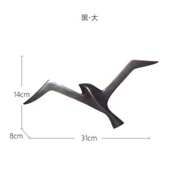 

American light luxury pure copper creativity bird seagull wall decoration retro industrial style wall pendant home