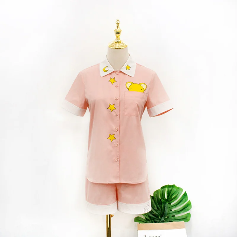 

Cardcaptor Sakura x Spao Kawaii Homewear Sweet Pink T Shirt Japan Anime Card Captor Sakura CCS Housewear Loose Casual Costume