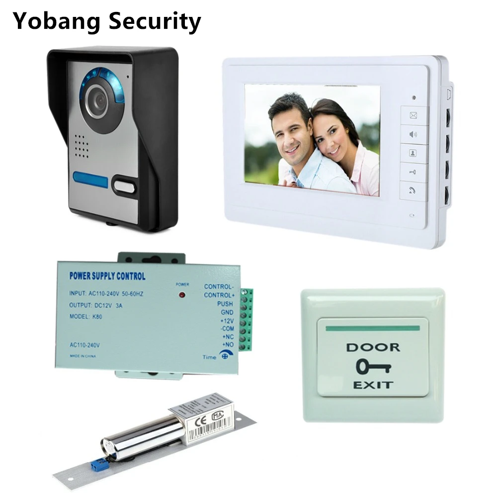 Yobang Security Freeship 7''Wired Video Door Phone Video