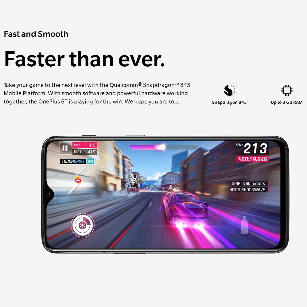 Global Firmware Oneplus 6T Mobile Phone 6.41\