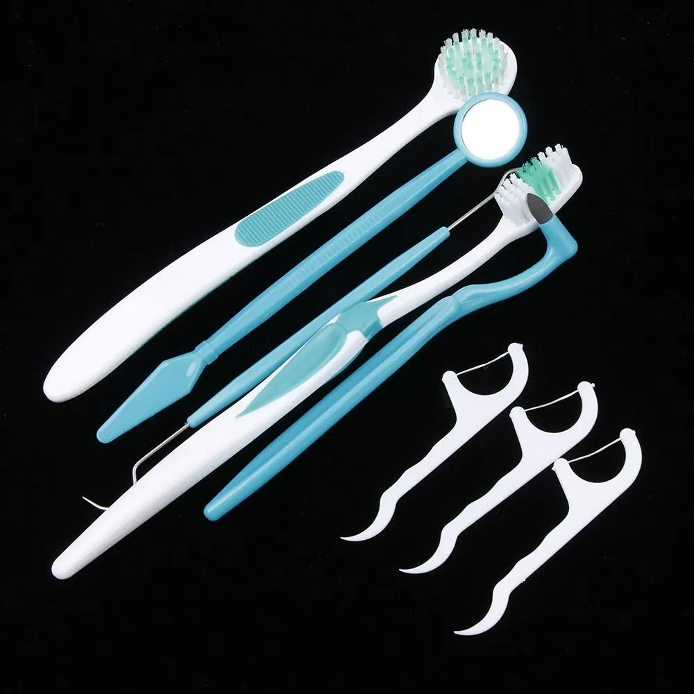 

New 8Pcs/Pack Dental Oral Care Dentist Pick Tooth Kit Mirror Teeth Toothbrush Set Oral Hygiene Teeth Whitening Tool Set