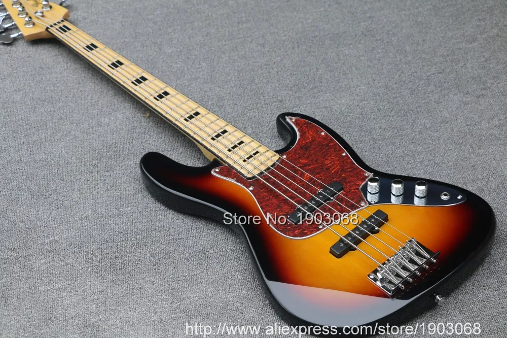 Классический custom shop Deluxe J бас гитара, sunburst 5 струн бас гитара