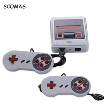 SCOMAS Mini TV Video Game Consoles 16 Bits Retro Handheld Games Control AV Out Built-in 167 Classic Games with Dual Gamepads