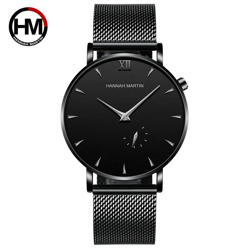 

Hannah Martin Fashion Sport Men Watches Luxury Brand Quartz Wrist Watch For Men Black Waterproof Watch Man Stainless Steel Clock