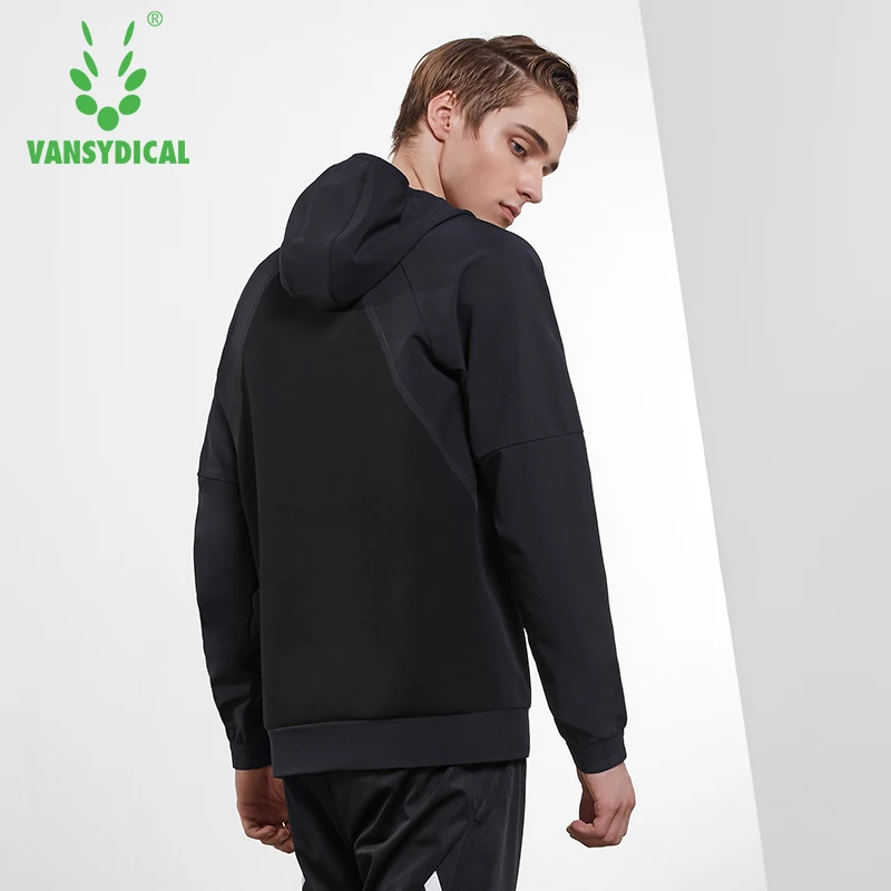 Vansydical спортивные толстовки осень зима мужские топы для фитнеса бега