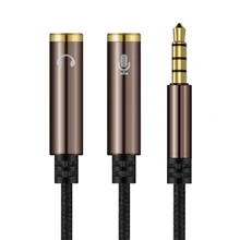 Headphone Splitter Audio Cable 1 For 2 Jack 3.5mm to Jack Extension Aux Cable Adapter Male to Female for Microphone Phone Latpop
