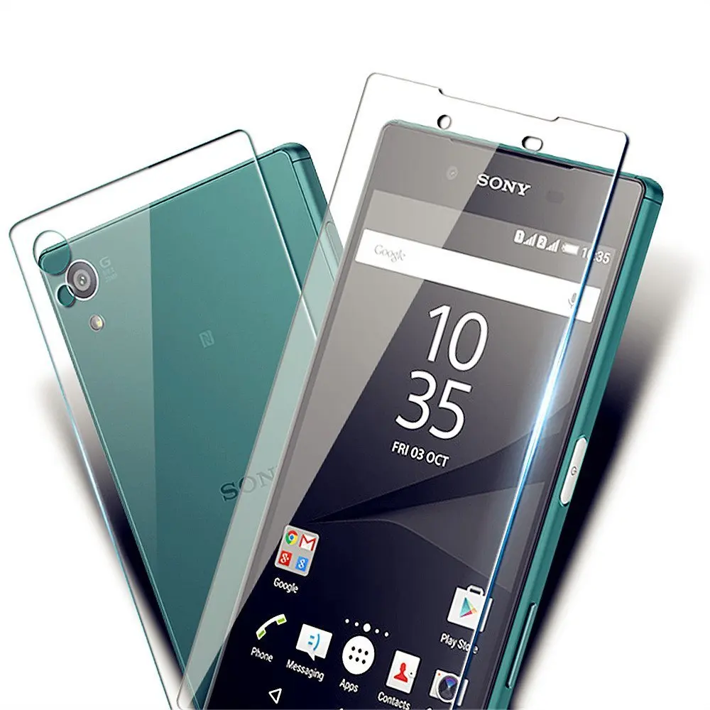 Переднее + заднее закаленное стекло 9H 0 26 мм для Sony Xperia Z Z1 Z2 Z3 Z4 Z5 Compact Premium M4 Aqua M5
