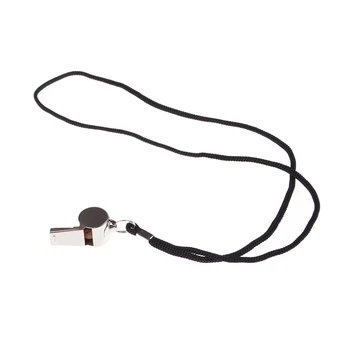 

Hot Sale 1PCS Metal Referee Whistles Coach Whistles with Lanyard for Football Coaches and Officials
