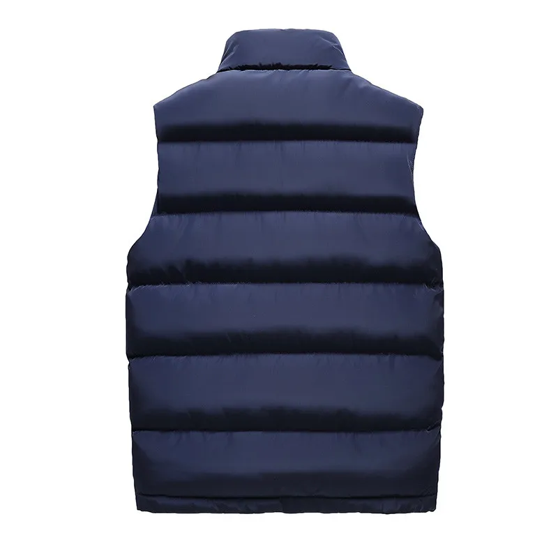 New Large size M-5XL 6XL Brand Mens Jacket Sleeveless Vest Fashion Casual Coats Male Cotton-Padded Men's Vest Men