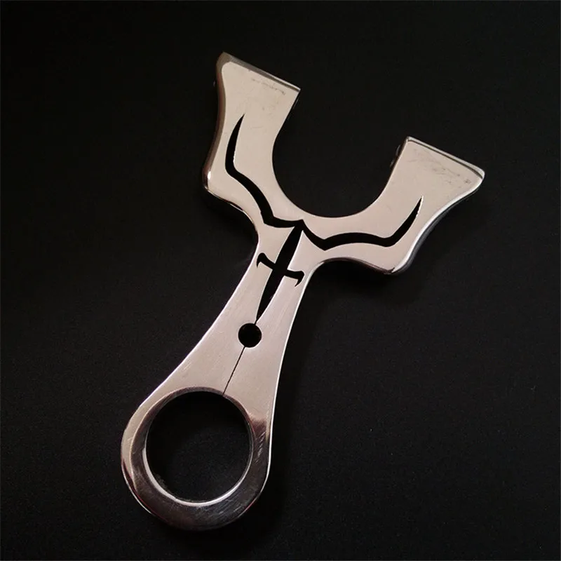 

Hunting Slingshot Catapult Stainless Steel Wire cutting slingshot Outdoor Shooting Handheld Slingshots Bow with Rubber Band New