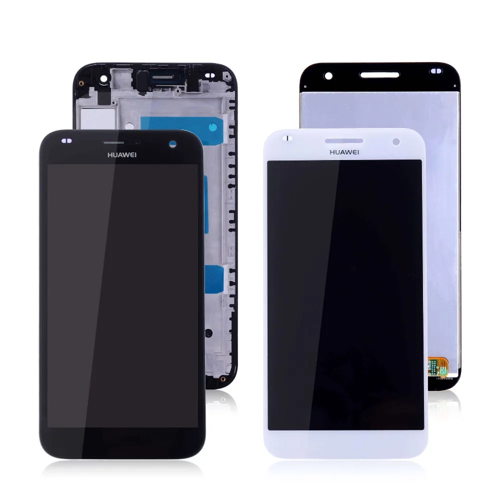 Дисплей для HUAWEI G7 G7-I01 G7-I03 l01 LCD в сборе с тачскрином на рамке 5.5'' черный белый