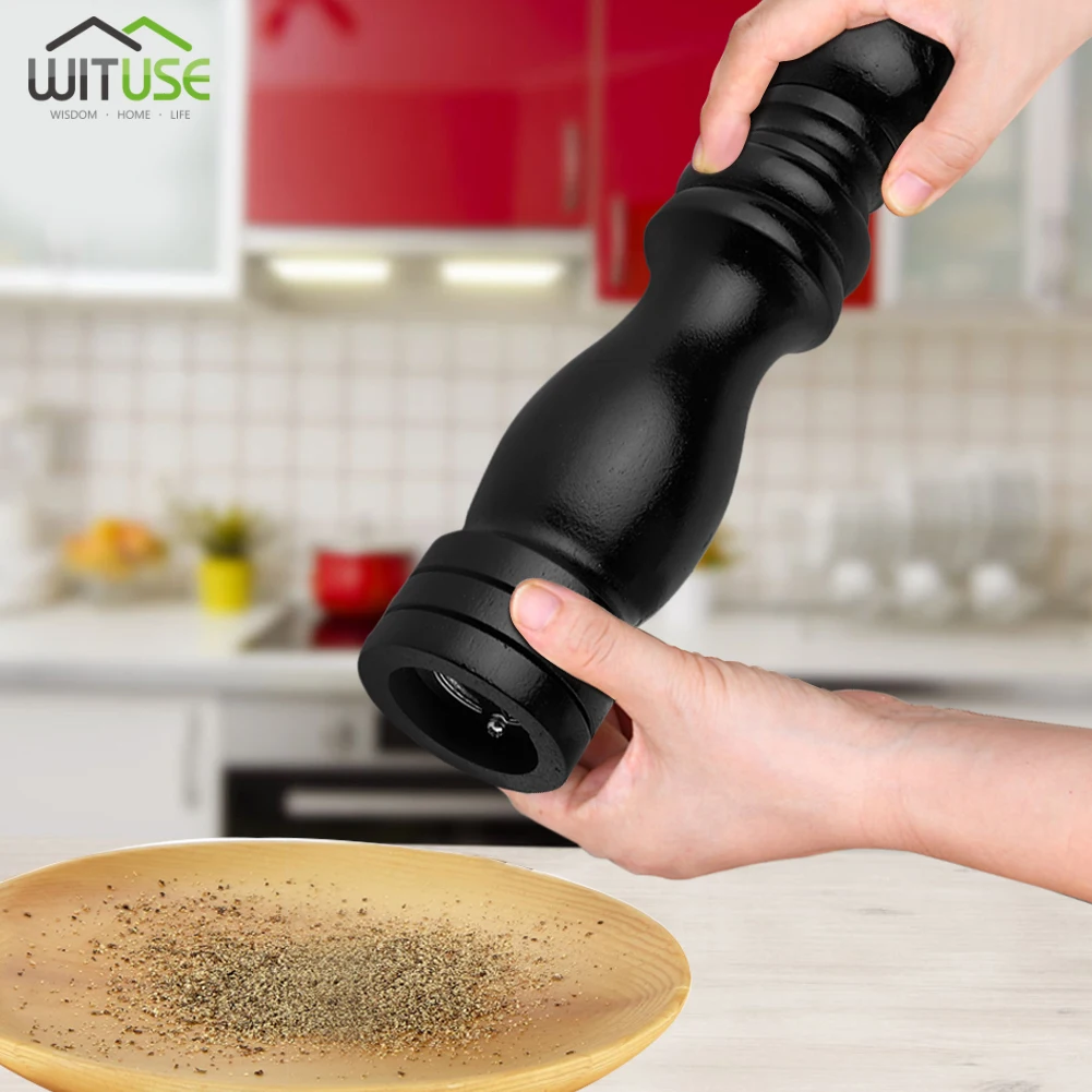 

5" 8" 10"Kitchen Handheld Grinder Mill Coarse Adjustment For Pepper Spice Salt Black Tools by Leeseph Salt and Pepper Mill