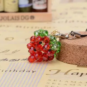 

Exquisite Crystal Hand woven grapes HandBag Pendant For Car Keyrings KeyChains