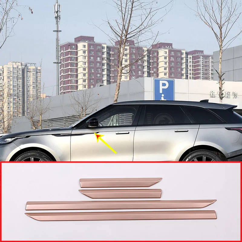 Us 36 18 23 Off Rose Gold Car Side Fender Cover Decorative Plate Trim For Land Rover Range Rover Velar 2018 Car Accessories 4pcs Set In Chromium