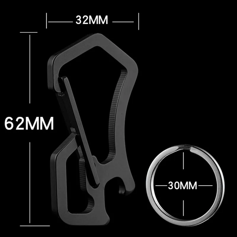 QOONG 2021 High-Grade Keychain Keyrings Portable CNC Tool Key Chain Ring Holder Simple Chic Gift For Men Women For Car Y50