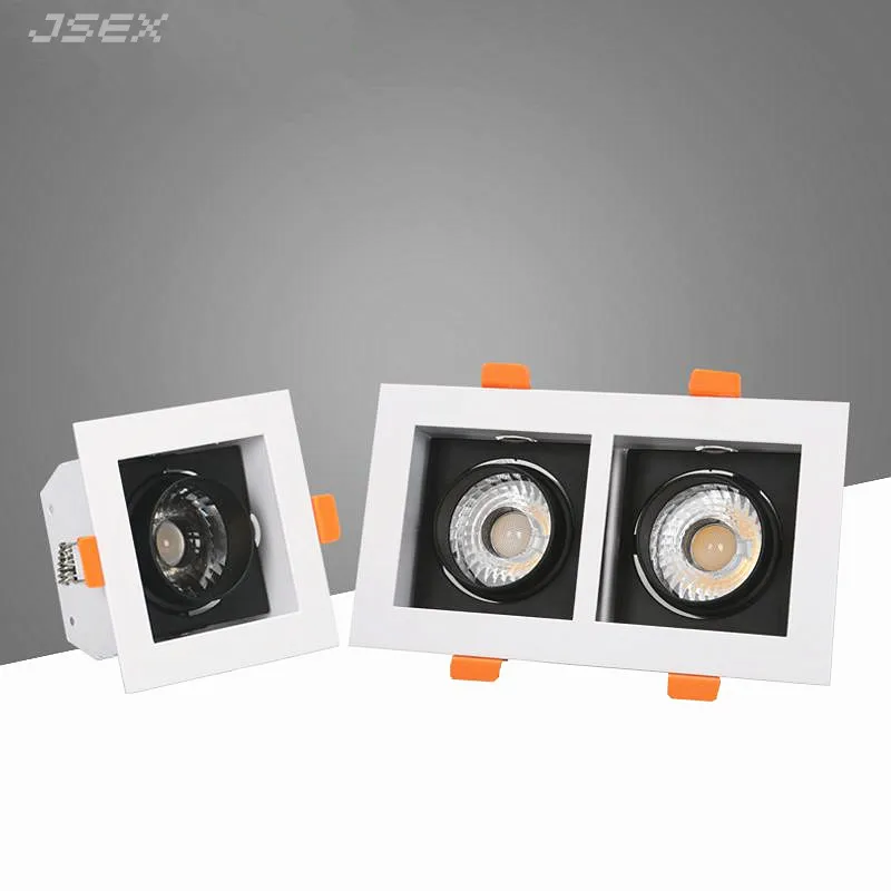 

Square Recessed Dimmable LED Downlights AC85-265V 10W20W COB LED Ceiling Lamp Warm/Cold White LED Spot lights Indoor Lighting
