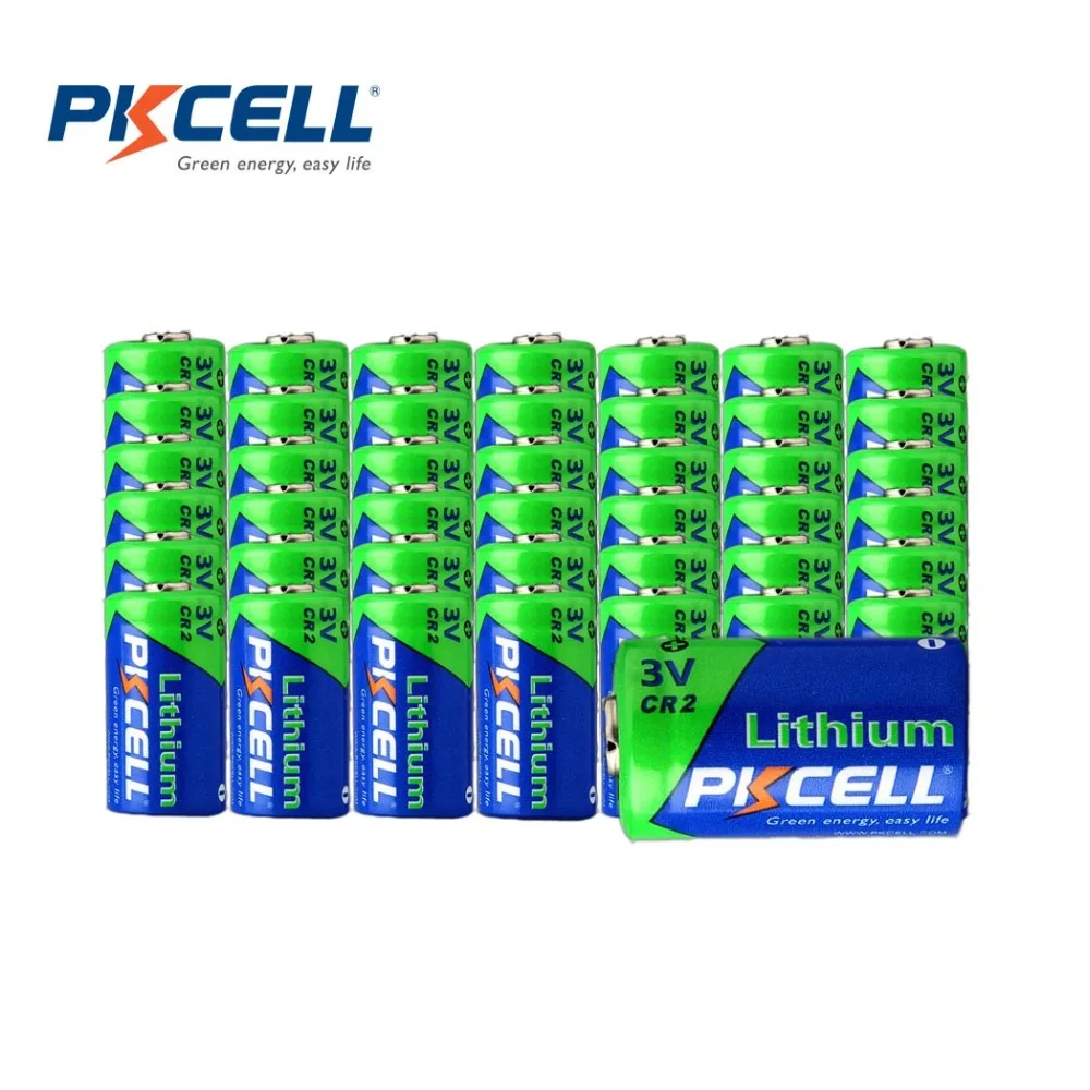 

50 X PKCELL 850MAH CR2 Photo Battery 3V 15270 CR15266 Non-rechargeable Lithium Batteries