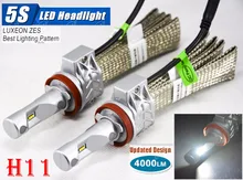 1 Conjunto 5S H11 50 W 4000LM LEVOU Kit Farol LUMILED LUXEON ZES 12LED SMD Chip Fanless 6500 K ESCONDEU Condução luz de Nevoeiro Lâmpada DRL Repl Hal