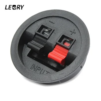 

LEORY 2 Pcs Speaker Terminal Board 2 Way Binding Post Terminal Cup Round Spring Clip